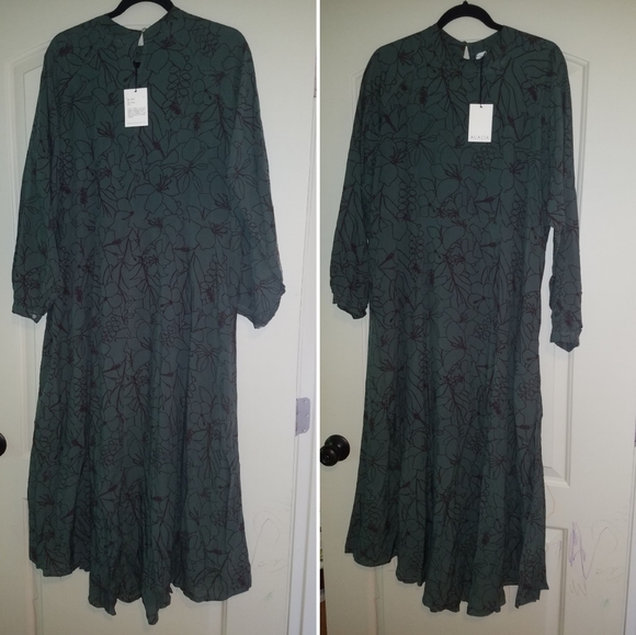 New acacia paradise dhermi maxi dress green P XS - Picture 2 of 15
